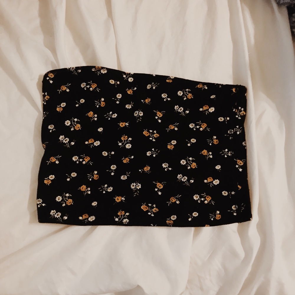 floral tube top hollister